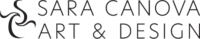 Symbols of the letters "S" and "C" with text, "Sara Canova Art and Design"